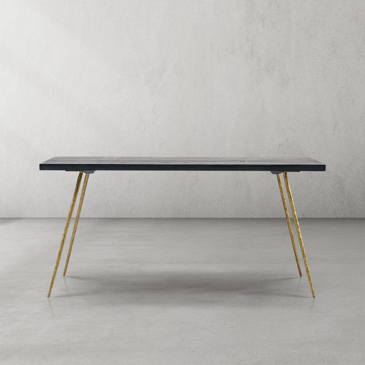 Vintage Forged Metal Frame Dining Table