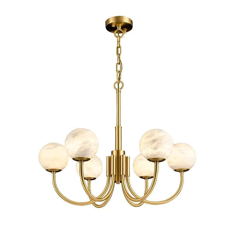 Alabaster Fashions Modern Brass Chandelier