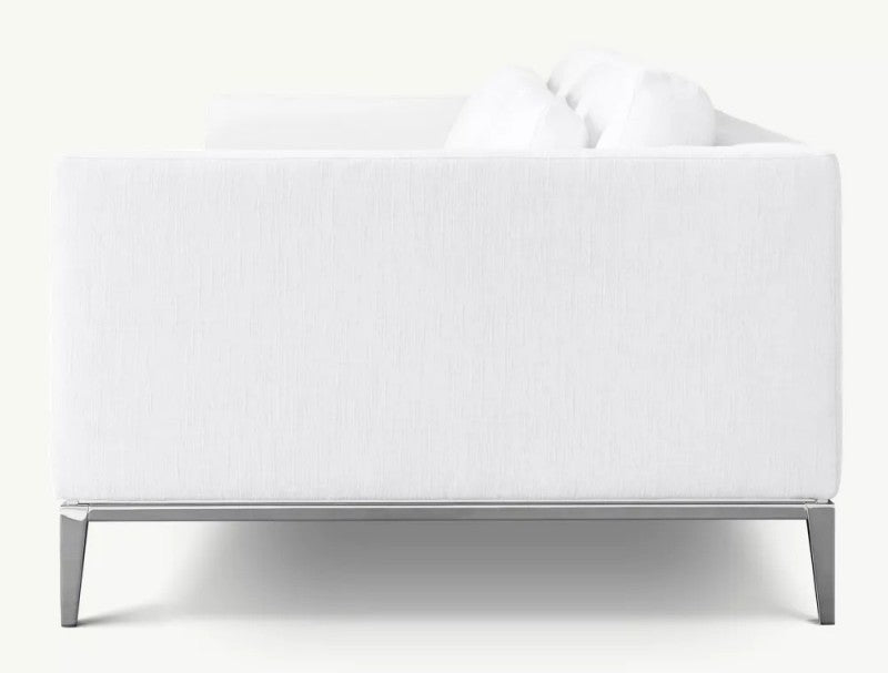 Italia Taper Arm 3-Seat Sofa - Metal Base