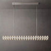 Akio Wine-Glass Rectangular Chandelier 72" Modern Kitchen Ceiling Light Fixture for Hanging Over Table