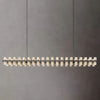 Akio Wine-Glass Rectangular Chandelier 72" Modern Kitchen Ceiling Light Fixture for Hanging Over Table