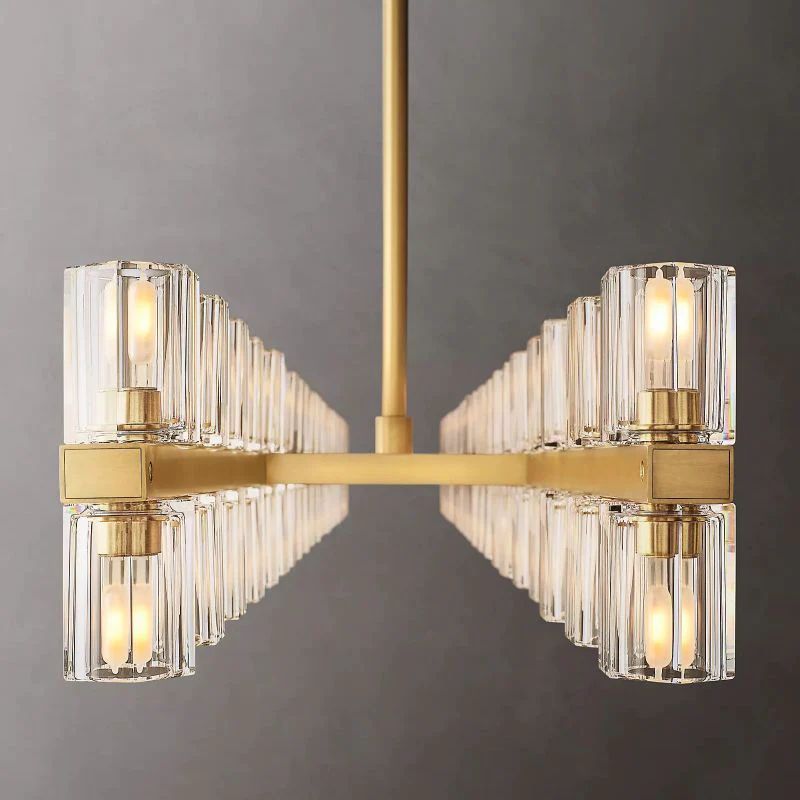Akio Wine-Glass Rectangular Chandelier 72