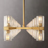 Akio Wine-Glass Rectangular Chandelier 72" Modern Kitchen Ceiling Light Fixture for Hanging Over Table
