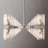 Akio Wine-Glass Rectangular Chandelier 72" Modern Kitchen Ceiling Light Fixture for Hanging Over Table