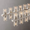 Akio Wine-Glass Rectangular Chandelier 72" Modern Kitchen Ceiling Light Fixture for Hanging Over Table