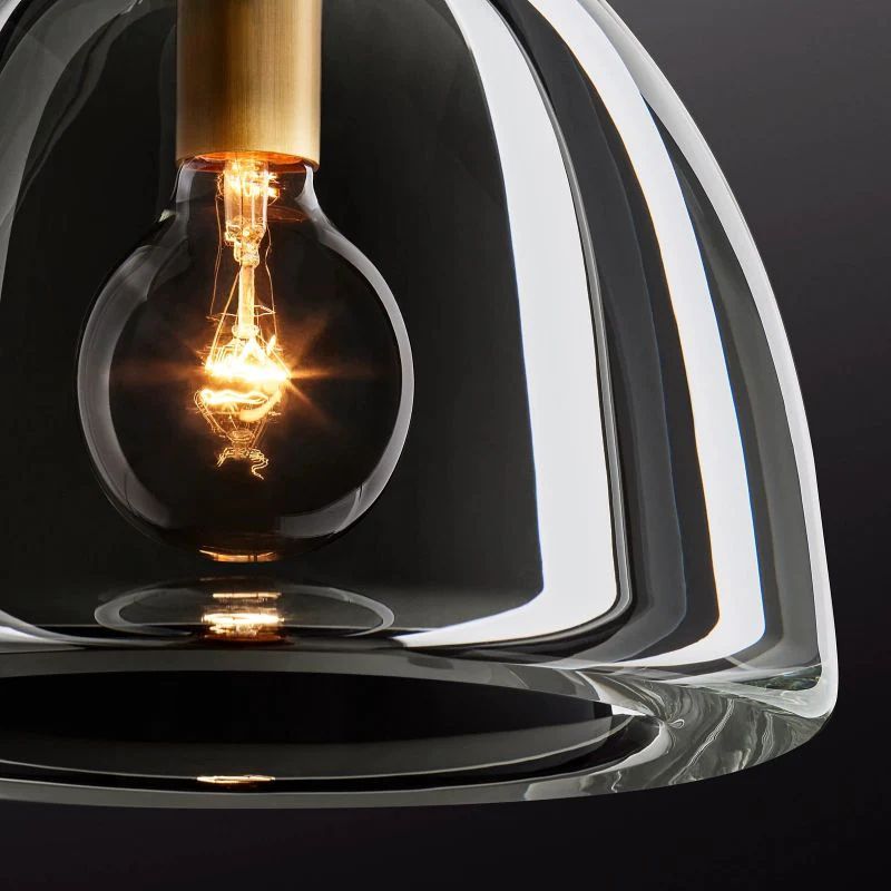 Borry Dome Crystal Glass Light Modern Pendant for Kitchen Island and Dining Table | SunKingHome