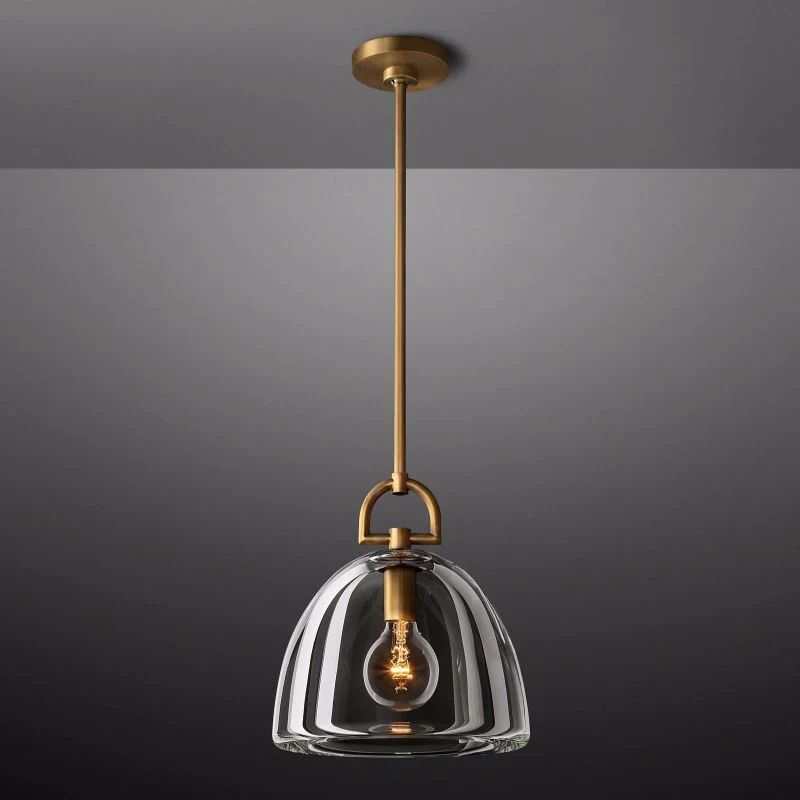 Borry Dome Crystal Glass Light Modern Pendant for Kitchen Island and Dining Table | SunKingHome