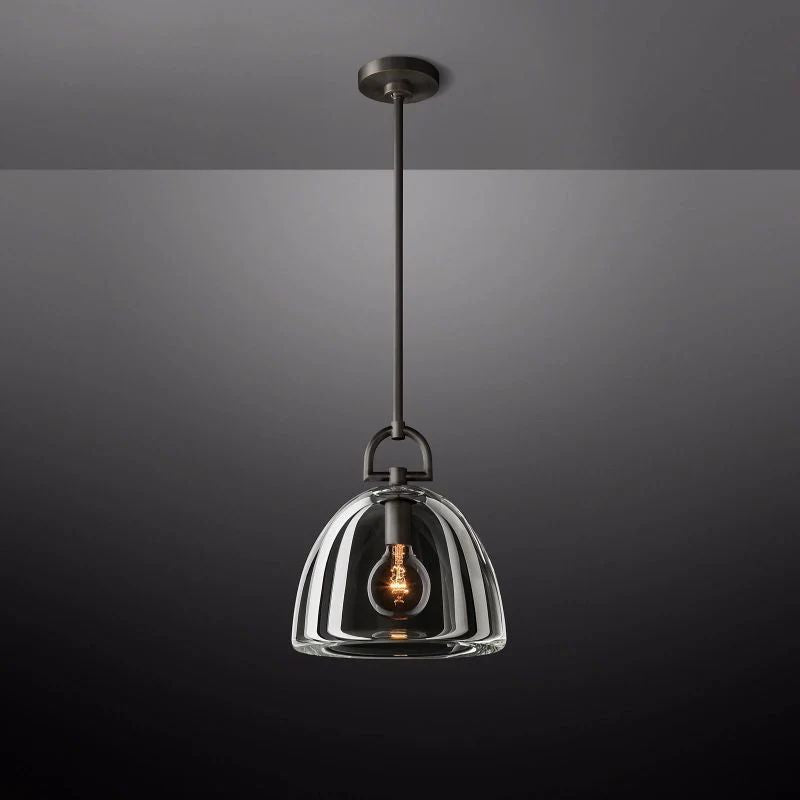 Borry Dome Crystal Glass Light Modern Pendant for Kitchen Island and Dining Table | SunKingHome