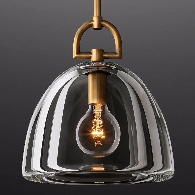 Borry Dome Crystal Glass Light Modern Pendant for Kitchen Island and Dining Table | SunKingHome