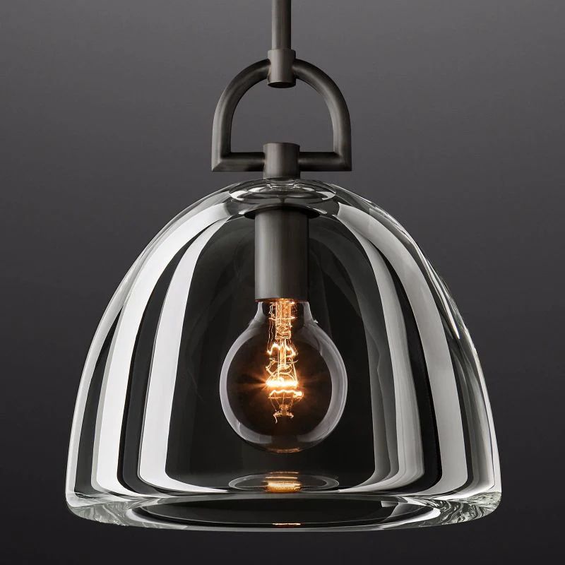 Borry Dome Crystal Glass Light Modern Pendant for Kitchen Island and Dining Table | SunKingHome