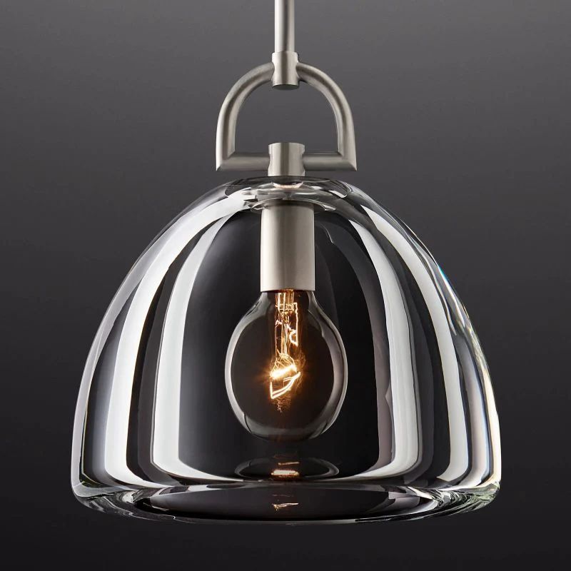 Borry Dome Crystal Glass Light Modern Pendant for Kitchen Island and Dining Table | SunKingHome