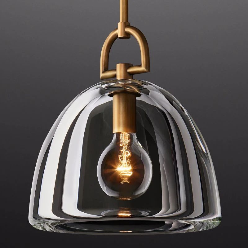 Borry Dome Crystal Glass Light Modern Pendant for Kitchen Island and Dining Table | SunKingHome