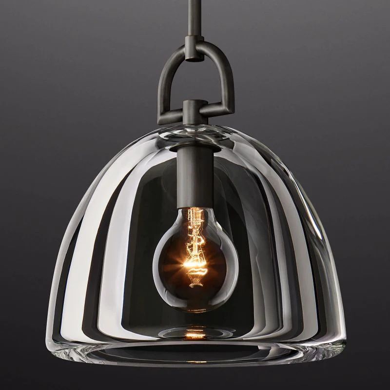 Borry Dome Crystal Glass Light Modern Pendant for Kitchen Island and Dining Table | SunKingHome