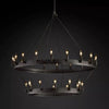 Camina Vintage Black Candelabra 2-Tier Round Wagon Wheel Chandelier.jpg
