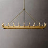 Camina Vintage Gold Filament Rectangular Chandelier