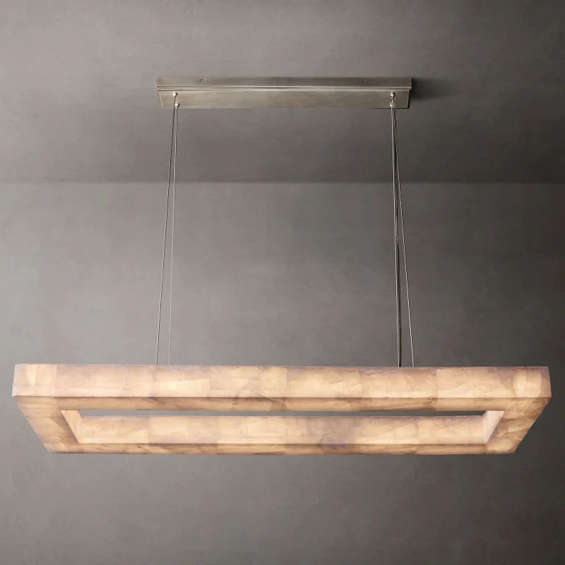 Phoebe Rectangular Calcite Chandelier 54
