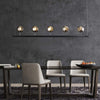 Cristal Glass Linear Chandelier Modern Dining Room and Kitchen Island Light Fixtures 48"