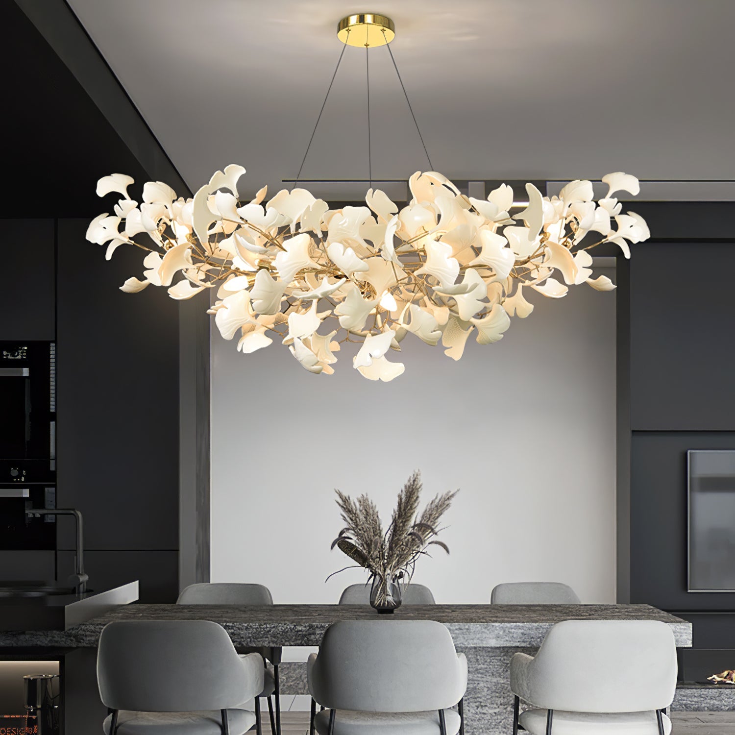 Gingko Art Deco Chandelier Beautiful Chandeliers for Dining Room 