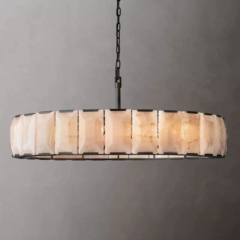 Huxley Calcite Round Chandelier 60