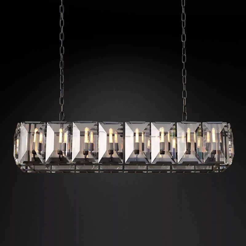 Huxley Crystal Rectangular Chandelier 54