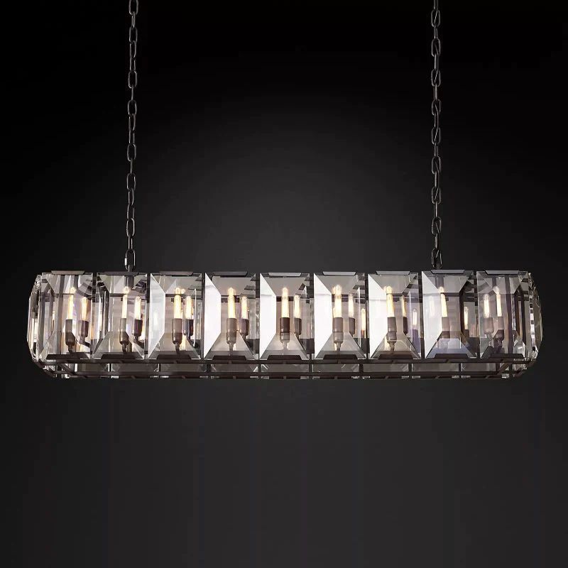Huxley Crystal Rectangular Chandelier 62