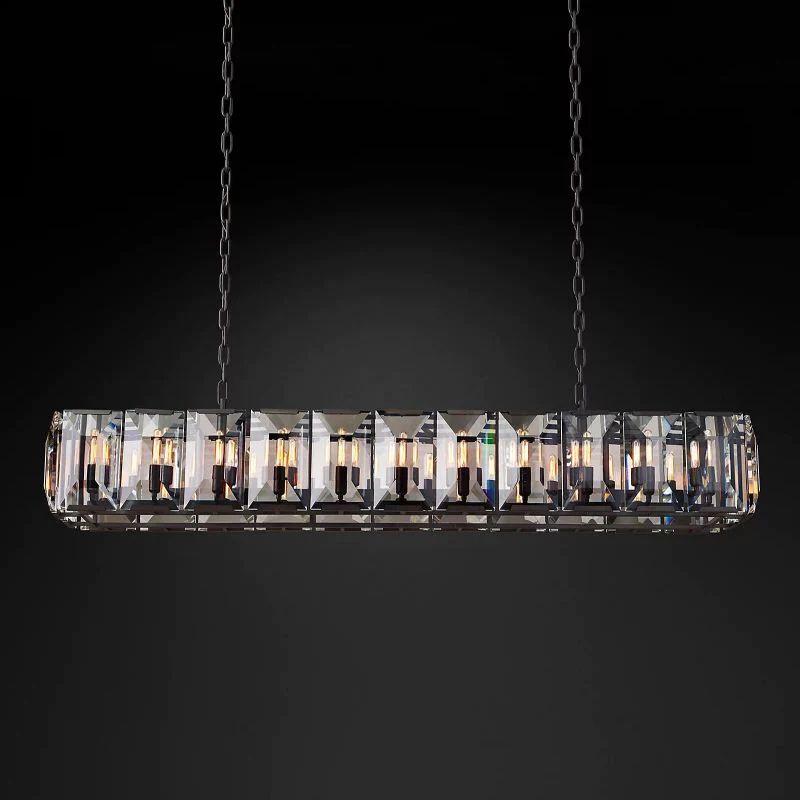 Huxley Crystal Rectangular Chandelier 74