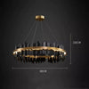 Kieran Black and Gold Modern Sculpture Round Chandelier | SunKingHome