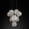 Luxury Modern Crystal Glass Cluster Pendant Chandelier Light for Dining Room and Living Room 14"