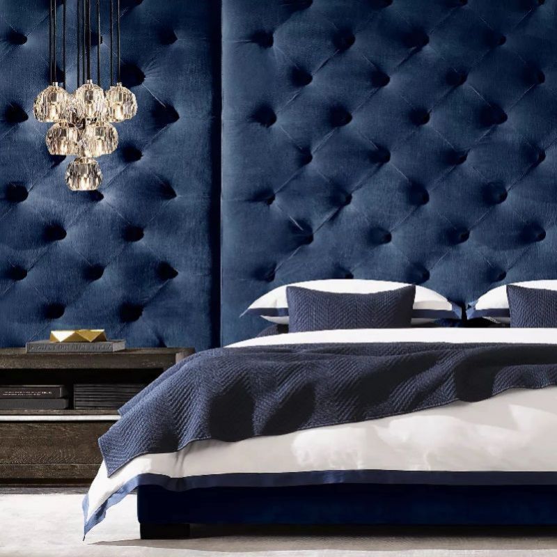 Luxury Modern Crystal Glass Cluster Pendant Chandelier Light for Dining Room and Living Room 14"