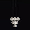 Luxury Modern Crystal Glass Cluster Pendant Chandelier Light for Dining Room and Living Room 14"