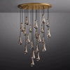 Luxury Raindrop Round Large Crystal Chandelier Lighting for Living Room