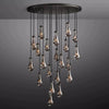 Luxury Raindrop Round Large Crystal Chandelier Lighting for Living Room
