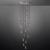 Luxury Raindrop Round Large Crystal Chandelier Lighting for Living Room