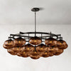 Cabretti 60-inch round crystal ball dining room chandelier with modern design