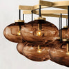 Cabretti 60-inch round crystal ball dining room chandelier with modern design