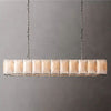 Huxley Calcite 74" Modern Rectangular Chandelier for Dining Room