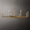 60 inch round wrought iron chandelier in large dining room