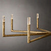 Hand-hammered texture on Radius contemporary iron chandelier
