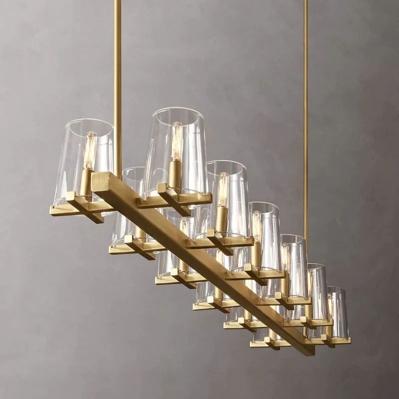 Triumph Glass Linear Chandelier 60