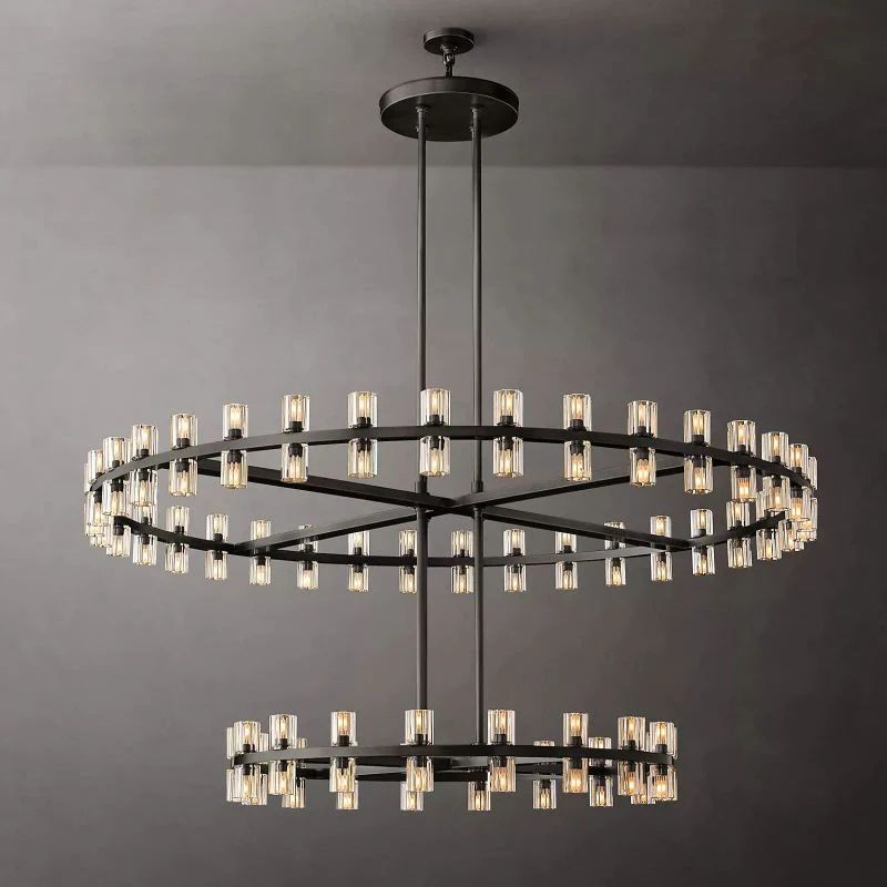 Akio Wine-Glass Round 2-Tier Chandelier 60